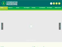 Tablet Screenshot of conservationleadershipprogramme.org